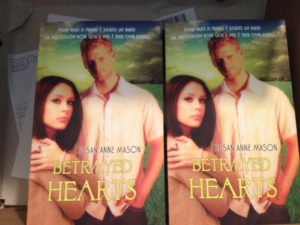 book delivery, copies of Betrayed Hearts
